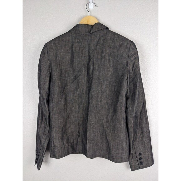 Kenar Linen Blend Blazer Jacket Brown Size 2 - Picture 2 of 7